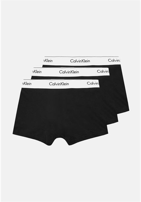 Set of three black men's boxers with logo band CALVIN KLEIN | 000NB2380A001